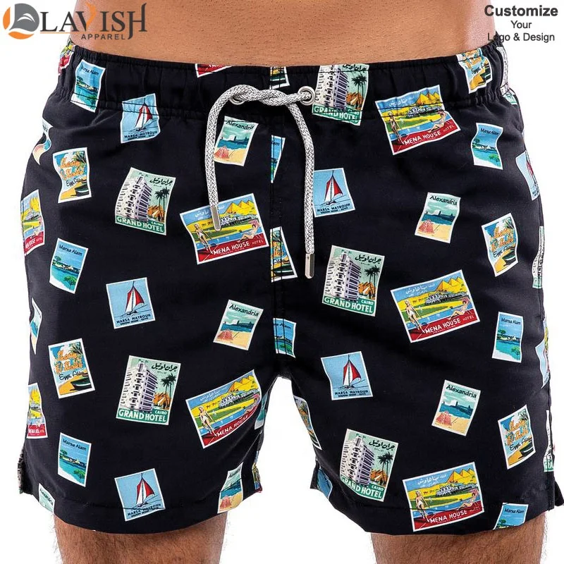 Customized Recycled Fabric Swim Trunks For Men Custom Printing Beach Shorts Wholesale Board Short Quick Dry Swim Short