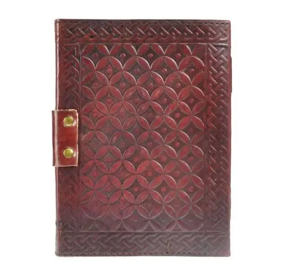 Celtic Design Fighting Griffin Genuine Leather Journal Handmade A5/A4/A6 Sketchbook with Hardcover School Office Great Him Her