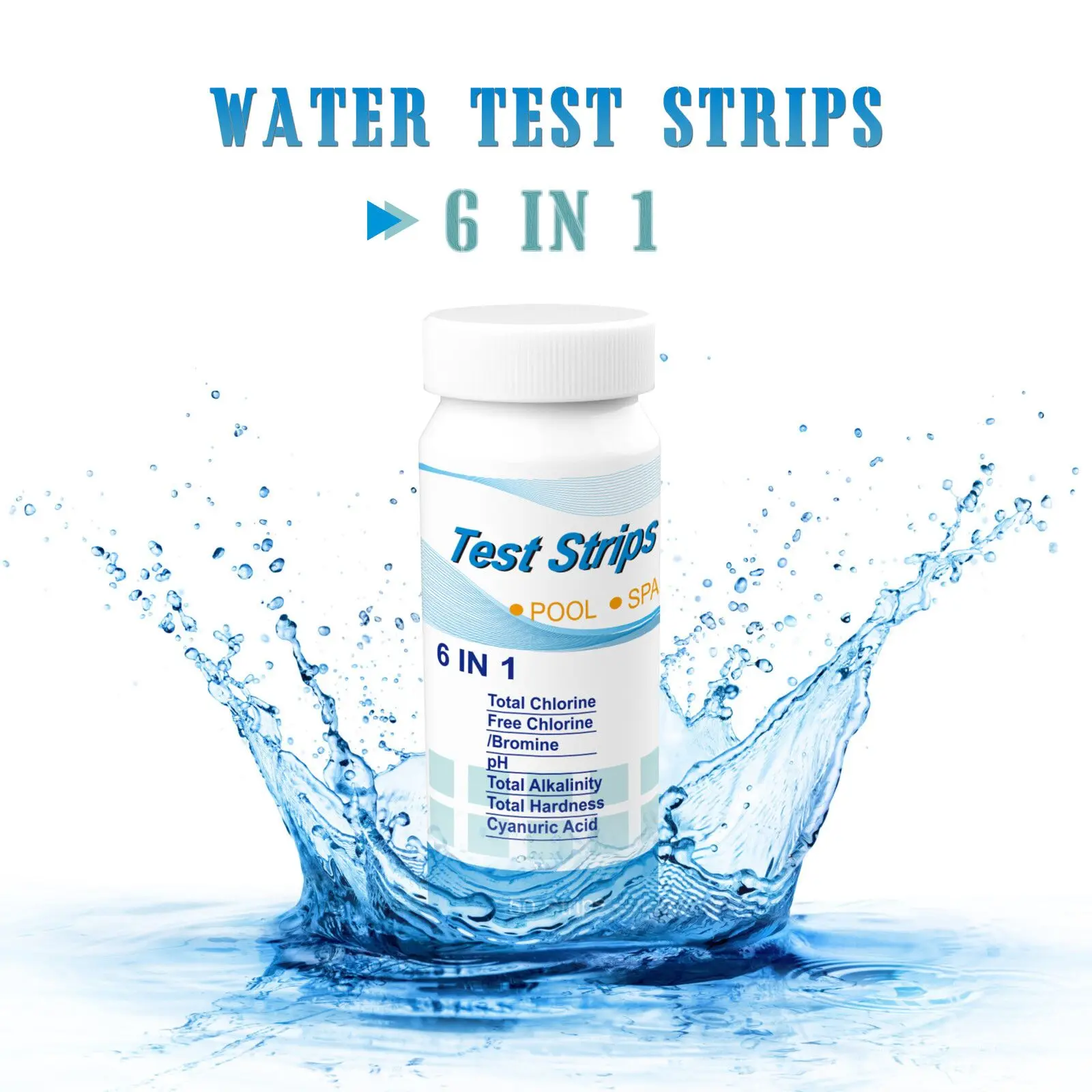 6 Best Pool Test Strips for Keeping Your Pool Crystal-Clean Chlorine/PH/Bromine Measure Paper High Precision Easy Detection