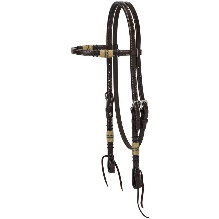 All Purpose Western Horse Tack Leather Horse Headstall Plain Durable Horse Head Controller Gear Oil Pullup Custom Leather