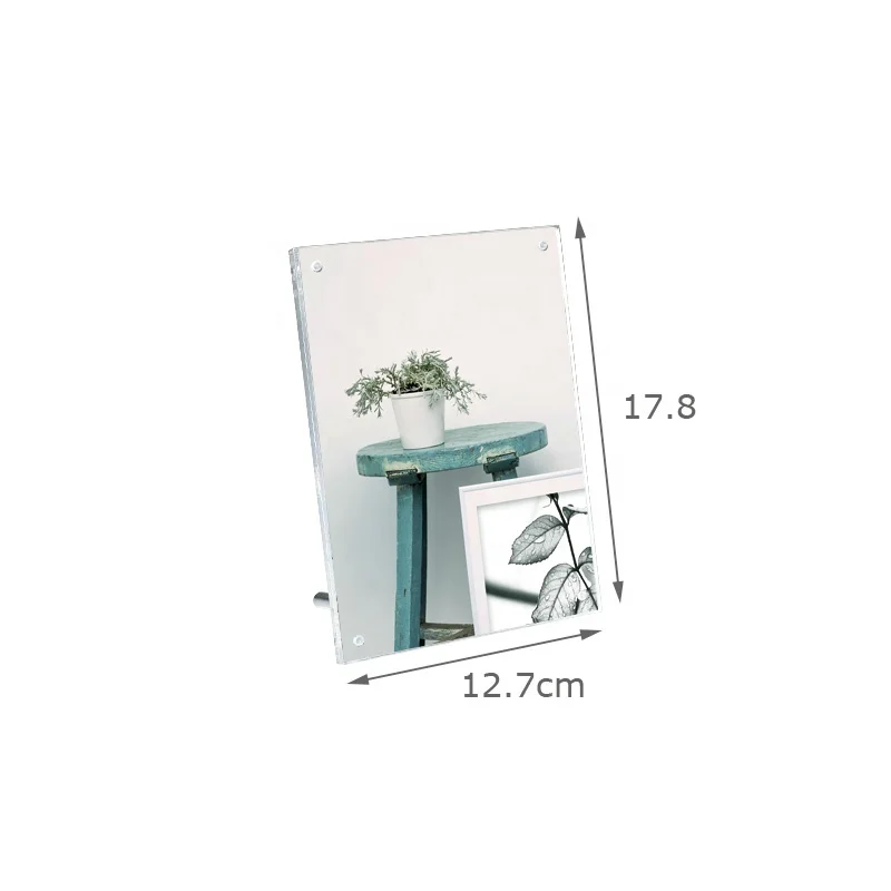 Акриловая рамка, индивидуальные прозрачные держатели знаков с серебряными стойками