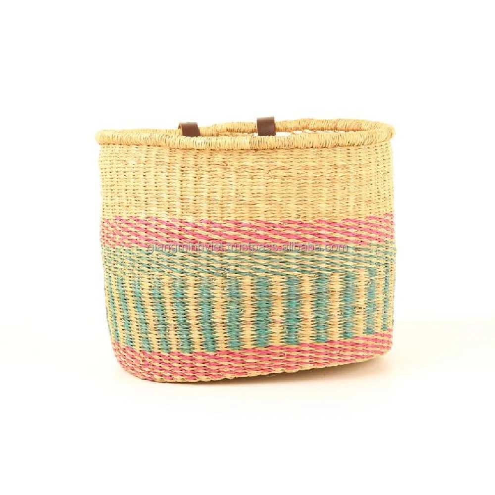 Высококачественная африканская плетеная велосипедная корзина экологически чистый велосипед pannier из Вьетнама