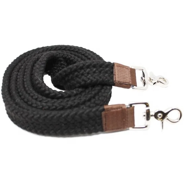 Flat Braided Horse Weave Webbing Reins With Snap Brass Fitting Bulk Buy Rein Lead Rope For Horse Dog Cat Can be Customised