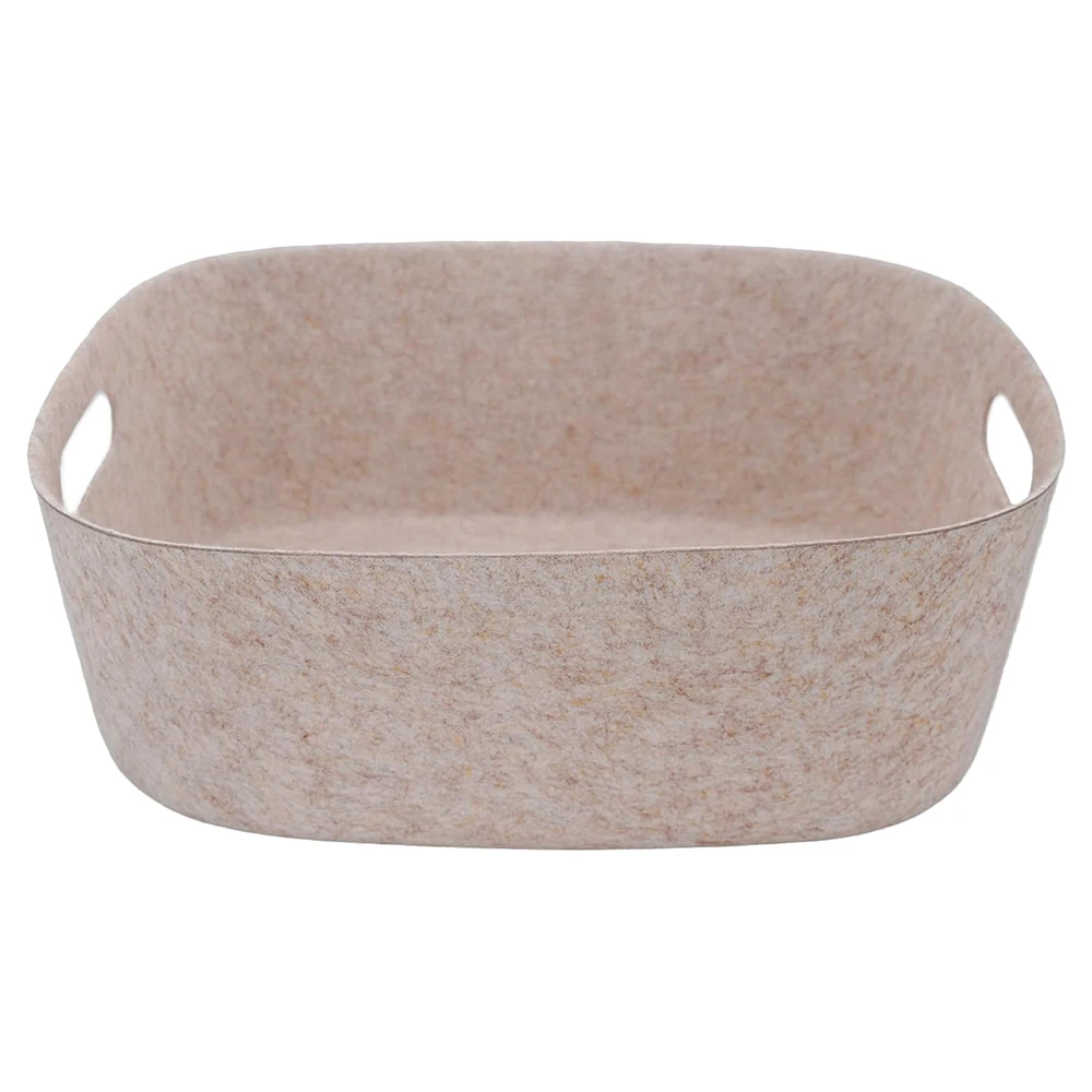 bsci oem  multi-function stackable felt box bin organizer container thermoforming felt storage basket