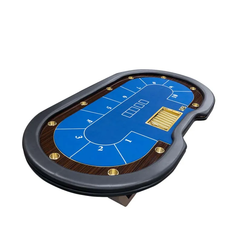 AOBO Top Gambling Customized Casino Luxury Solid Wood Texas Poker Table with LED Lights