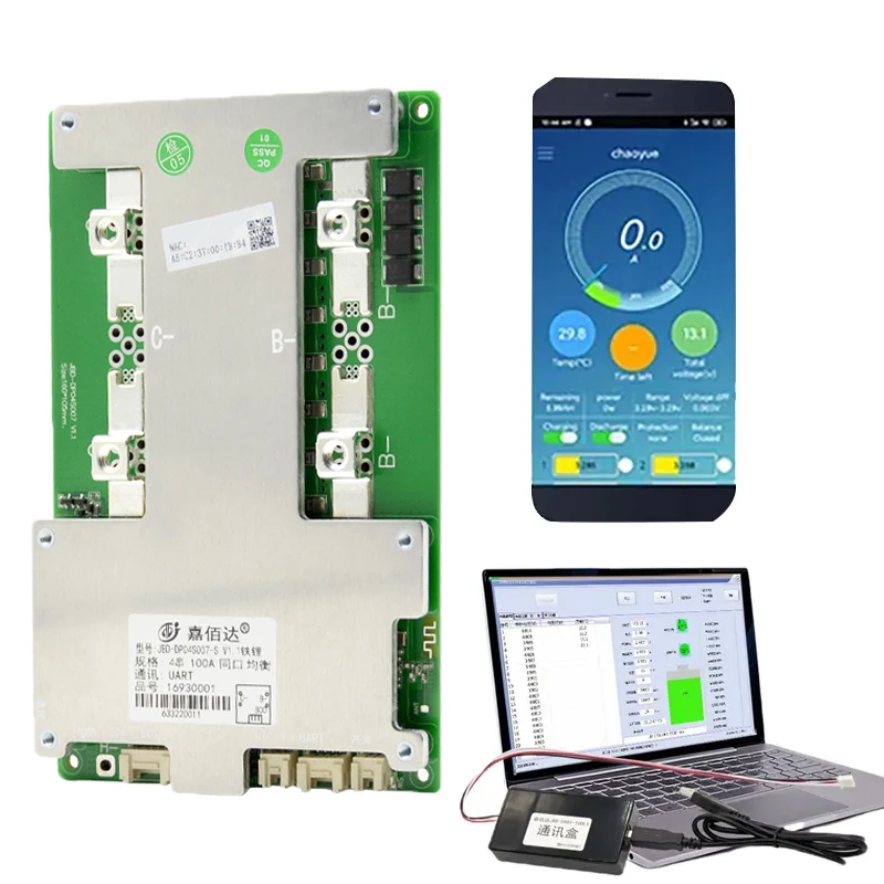 JBD 12V lithium BMS 3S-4S Battery Management System 100A/150A/200A lifepo4 bms 4s 100a