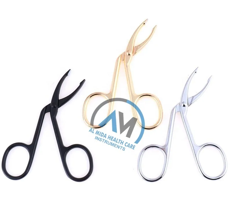 Eyebrow Tweezers Face Hair Removal Scissors Cosmetic Trimmer Eyelash Clipper