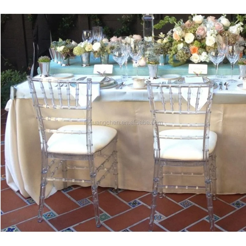Оптовая продажа фабрика низкая цена Chiavari Tiffany пластиковые или акриловые хрустальные стулья для вечеринок Chavari