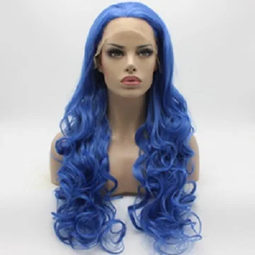 Hot Sale Product Purple/Yellow/Blue/Green Color Mixed color Brazilian Wave Hair Wigs For Black Women