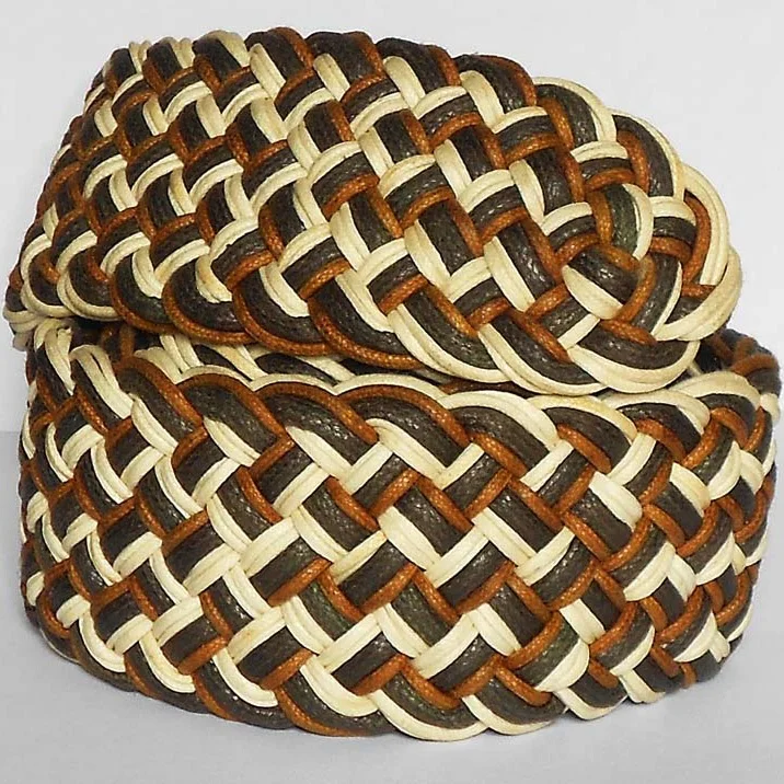 Cotton Knitted Belts in 3 Colors Elegant Braided Design