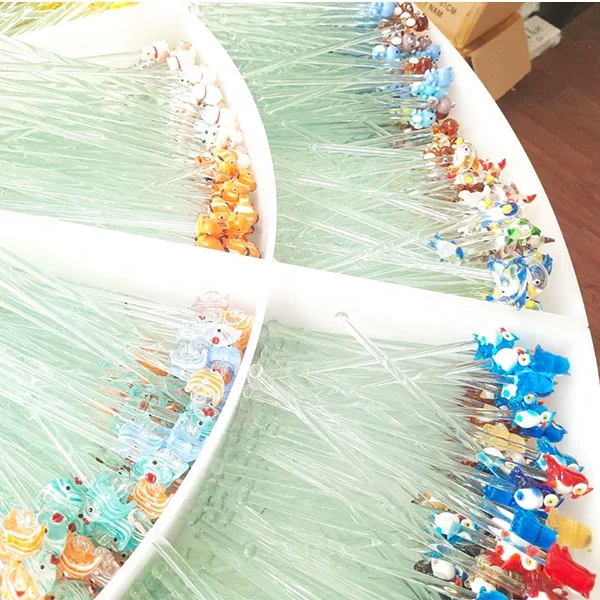 Decorative Handmade Animal Glass Stirring Rods