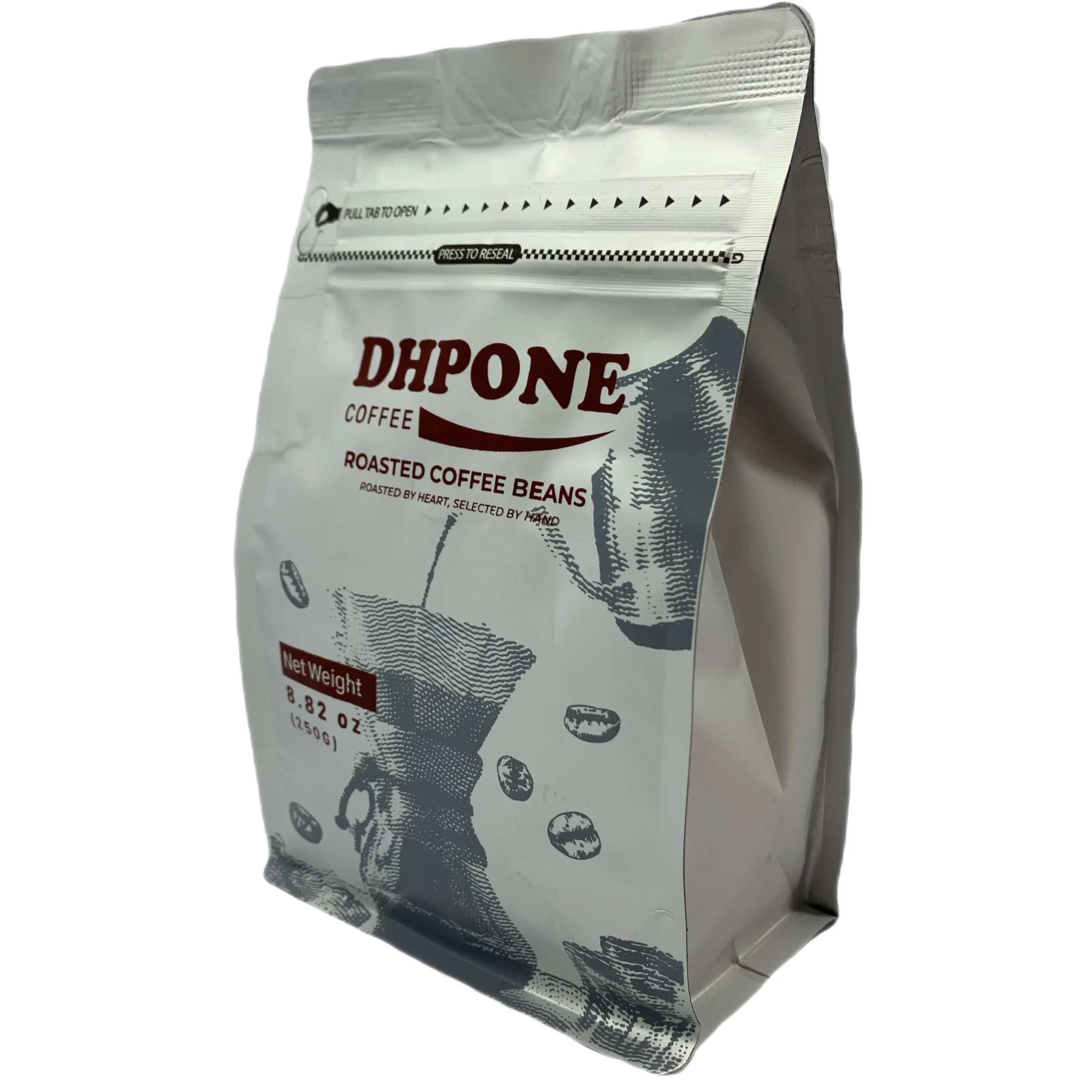 Кофейные зерна кофе в одностороннем клапане фирменный пакет dhpus индивидуальная упаковка по запросу от Дак лак