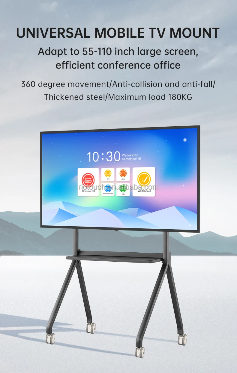 55-86 Inch Multi Touch Screen Stands Display Portable Metal Holder  Mount Stand Bracket Interactive Flat Panel Holder
