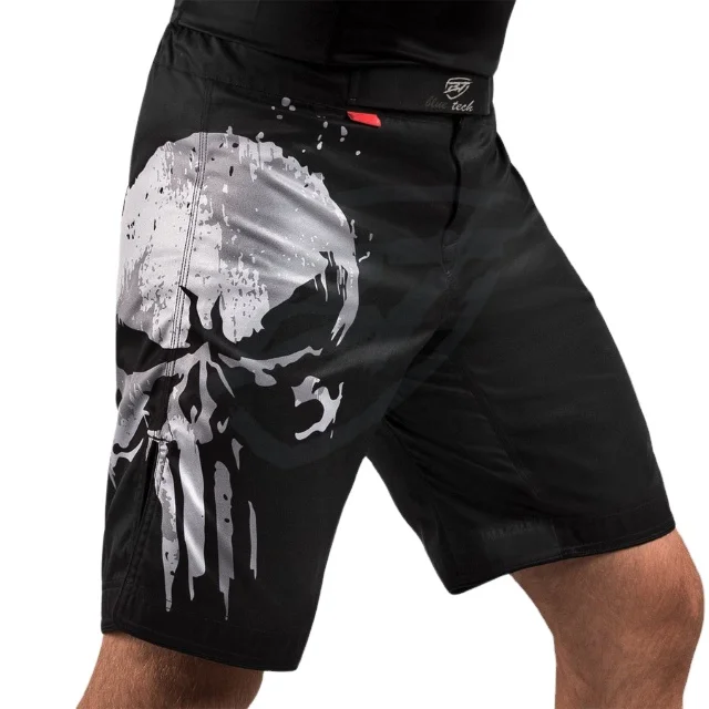 Black Custom Logo Jiu Jitsu Fight Shorts MMA Short Grappling Shorts Hot Selling MMA Shorts