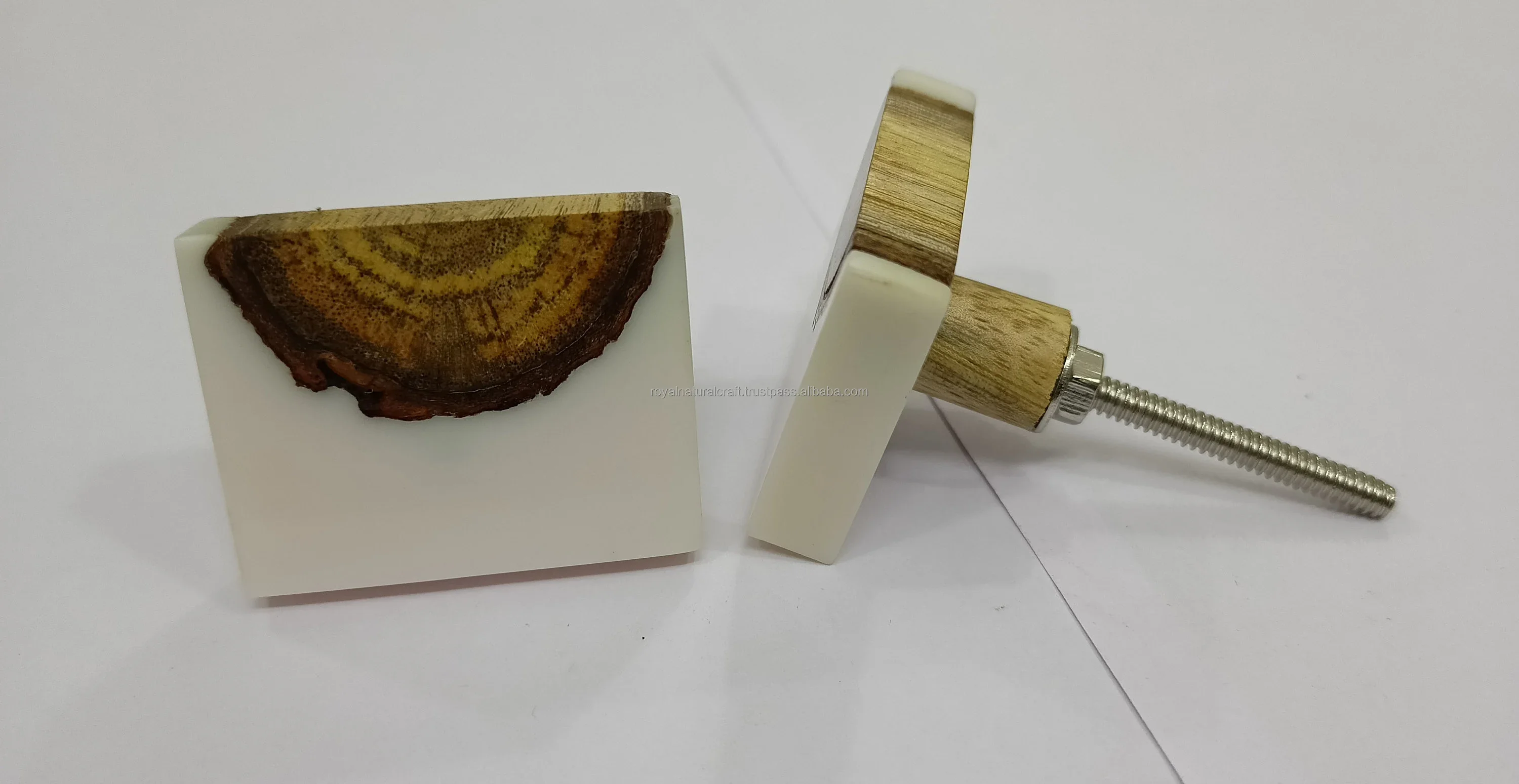 best quality luxury handmade wood resin knobs items Natural wooden stone & Door Knobs Hardware accessory made in India