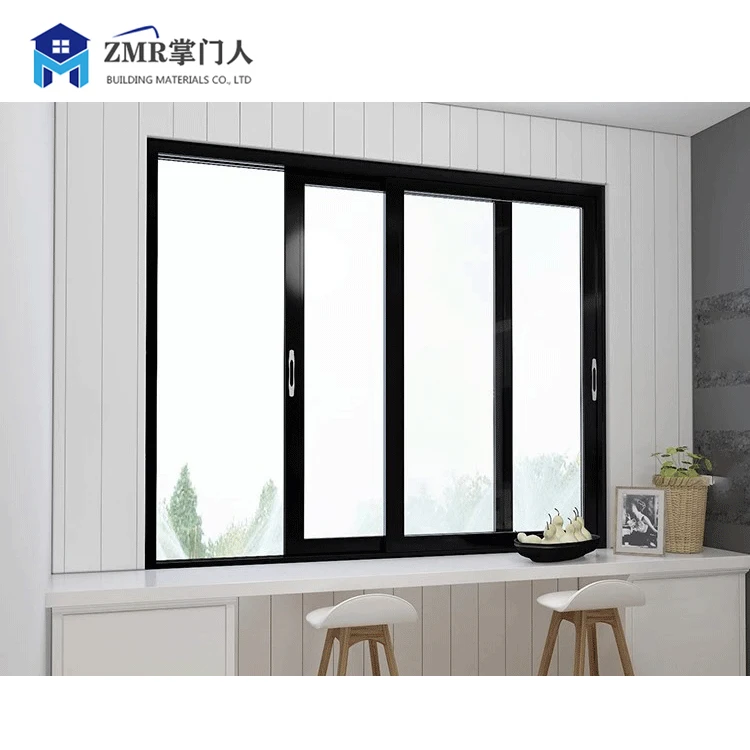 White and black aluminium window for house aluminum arch windows