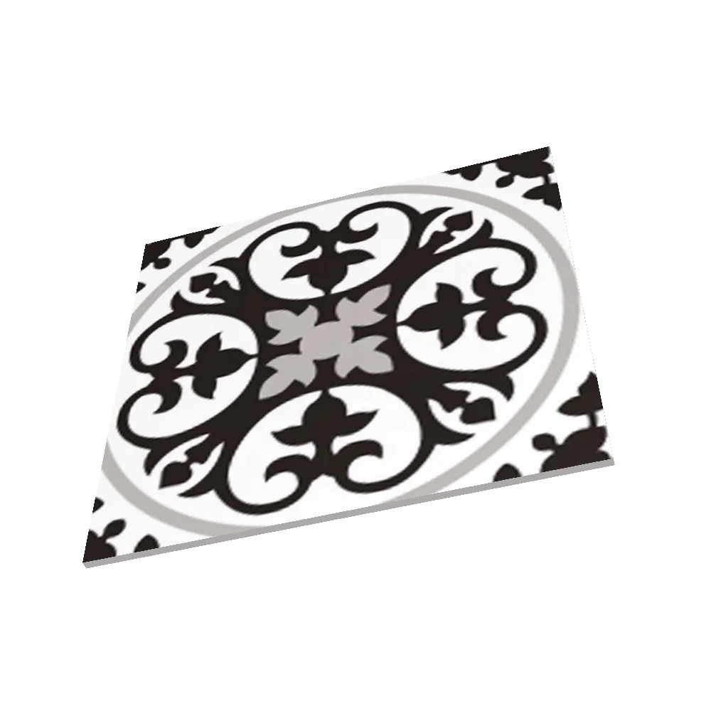 Best Selling 200 x 200mm Black White Ceramic Pattern Porcelain Tile for Kitchen Floor and Wall
