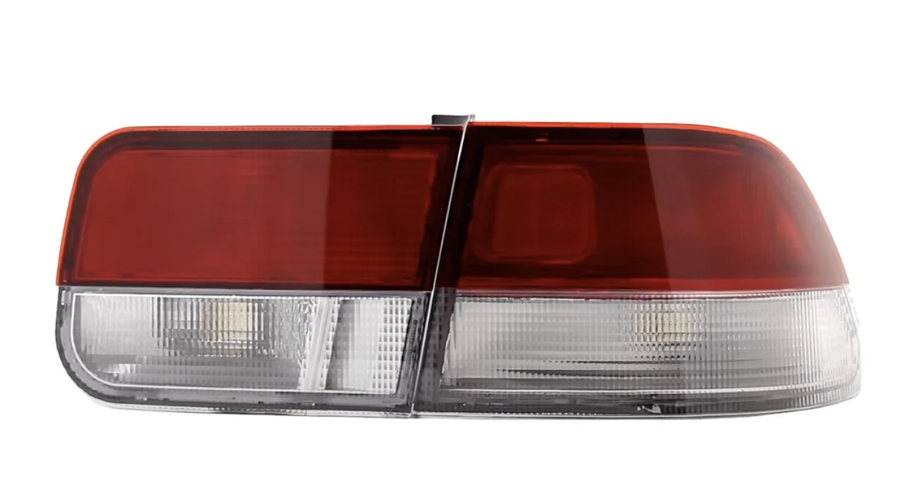 High Quality real lights Tail light  for 1996-2000 Honda Civic Coupe 2door  Tail Lights w/ Bulbs (Chrome Housing/ Clear Lens)