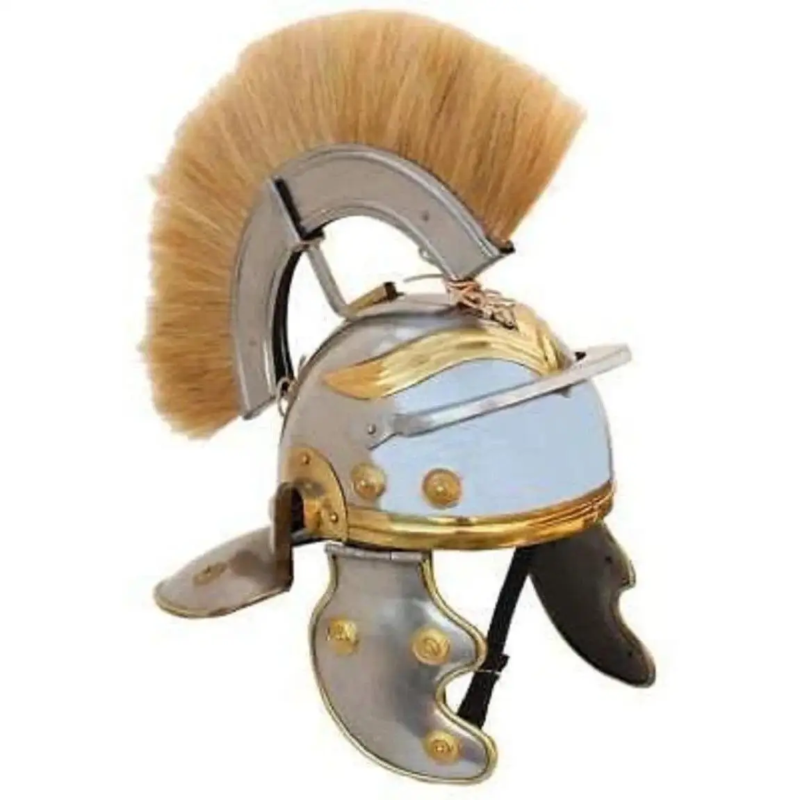 Handmade Roman Centurion Armor Helmet With Plume  Halloween Costume Props