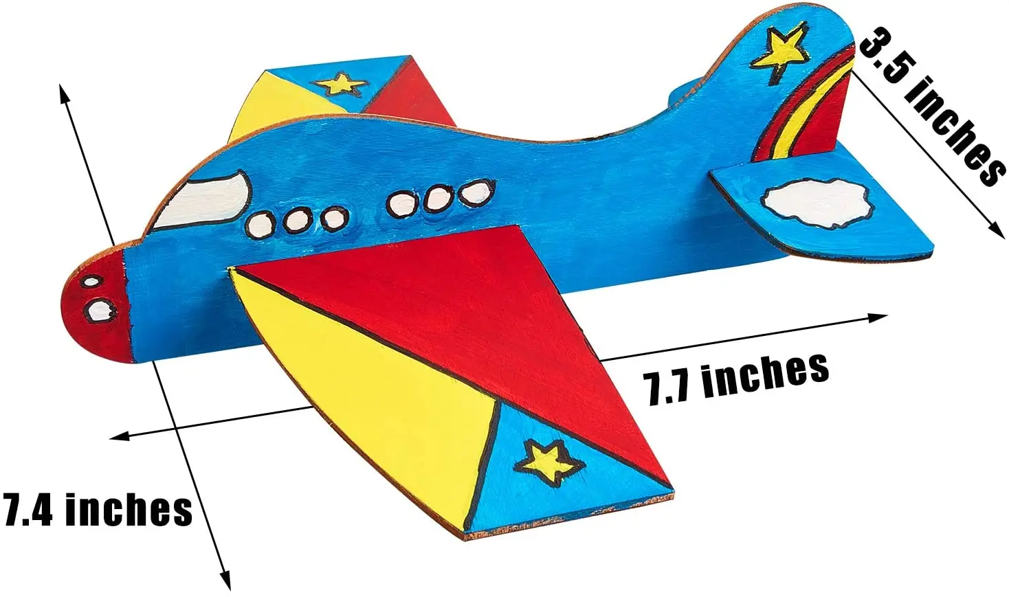Wood Crafts Wooden Model Airplane Wood Planes DIY Kits Handicraft Toy Plane for Birthday Carnival Party Kids School Craft Decor