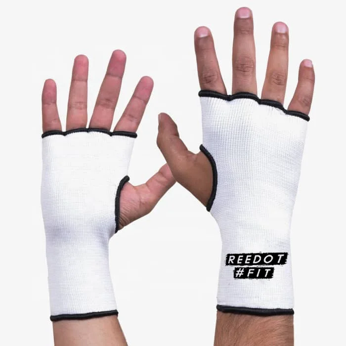 Boxing Hand Wraps Inner Gloves Men Women, Half Finger Elasticated Bandages, Under Mitts Fist Protection, Muay Thai, Kickboxing,