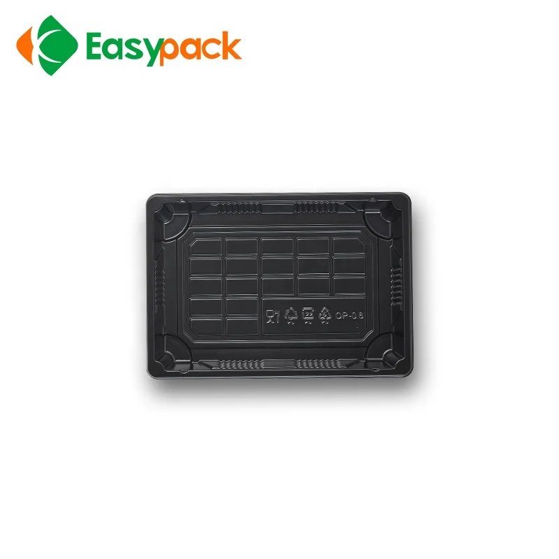 Food grade disposable plastic japanese sushi plate with lid