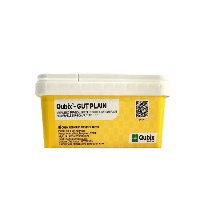 Qubix Plain Catgut Natural Absorbable Medical Suture Surgical Suture Gut plain Top Quality Suture