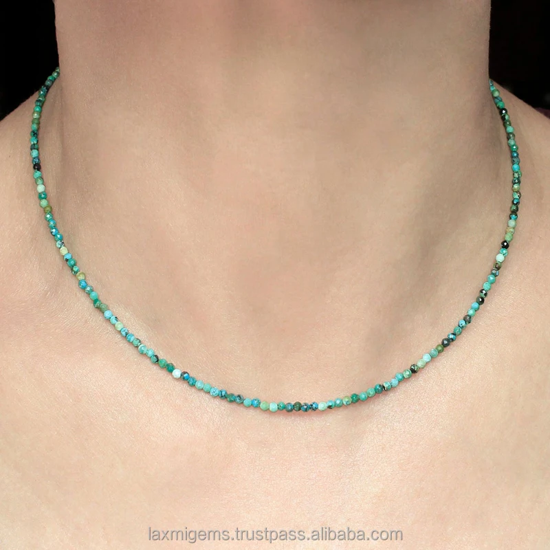 Natural amazonite gemstone beads 925 sterling silver chain for jewelry making