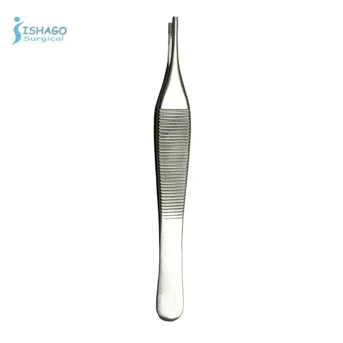 Adson Dressing Tissue Forceps with Serrated tip / Teeth, Surgical Instrument
