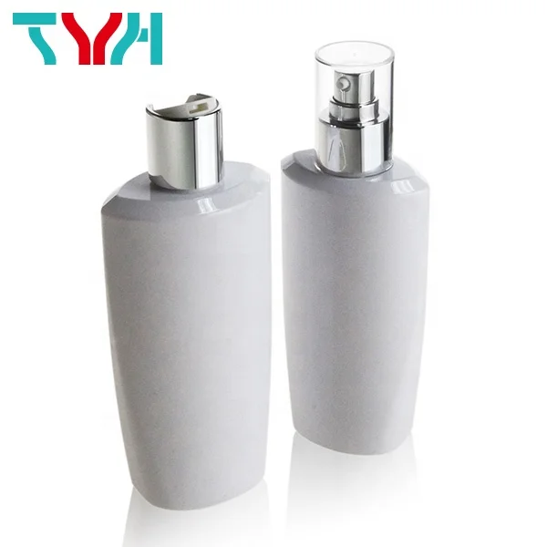 200ml 250ml PETG Clear Arc Round Eye Shape Plastic Cosmetics Single Wall Bottle with PP Sprayer Lotion Pump Caps (OE-PT Series)