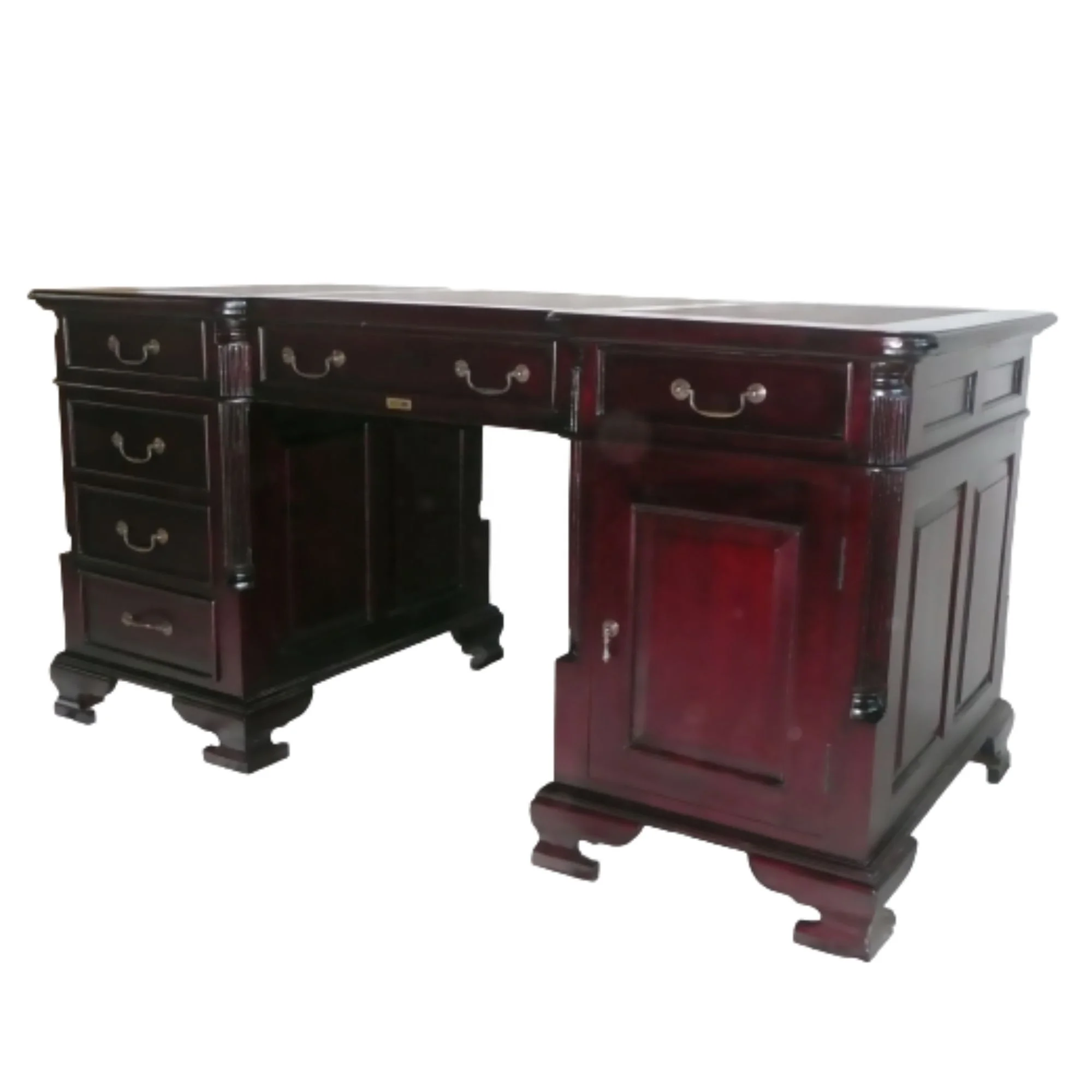 Antique Executive Desk Wooden President Desk Designed for European Style Office Furniture and Classic Home Office