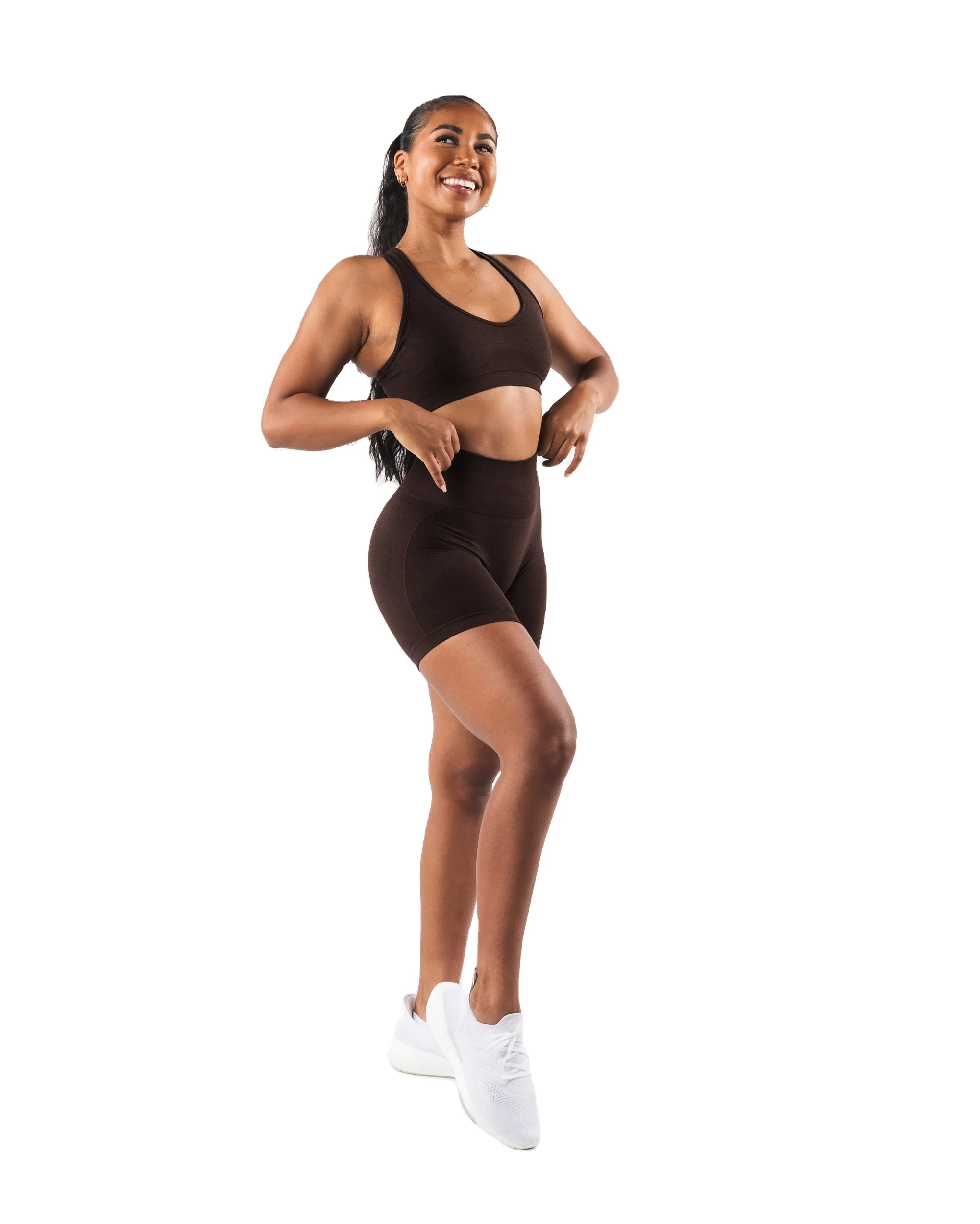 Women yoga & gym two piece set fitness workout clothes high waist pants and sports bra athletic wear wholesale sets