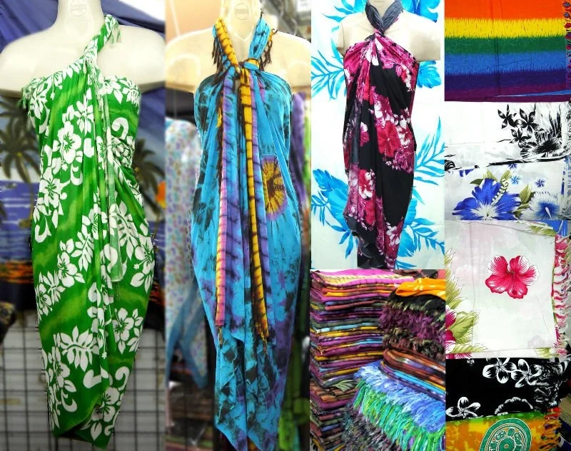 VINTAGE HIPPY BOHO print rayon  COLOR BLOCK floral hawaii BEACH thai style sarong fabric cheap
