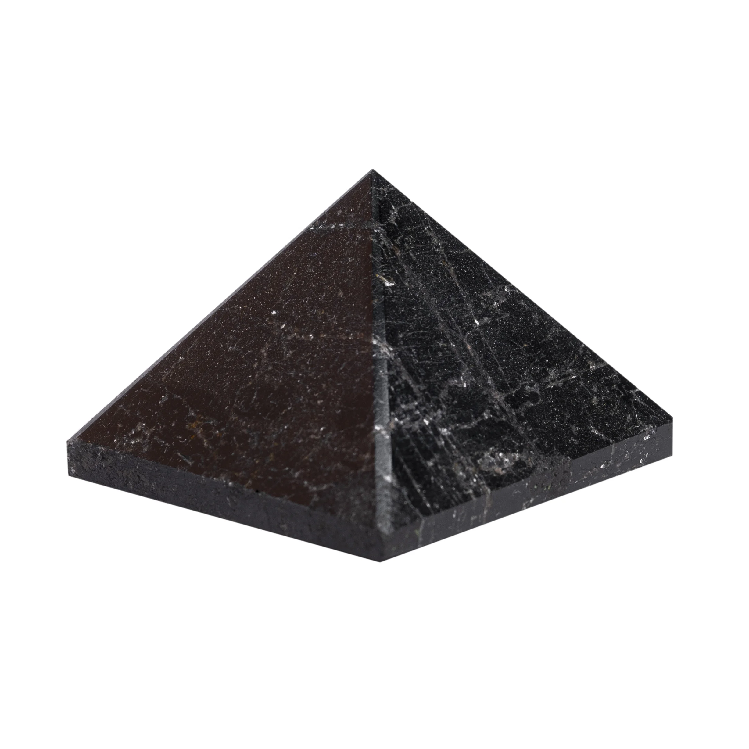 Hot Sale Natural Well Carved Crystal Pyramid Polished ocean black tourmaline Stone Spiritual Crystal Pyramid For Home Decor