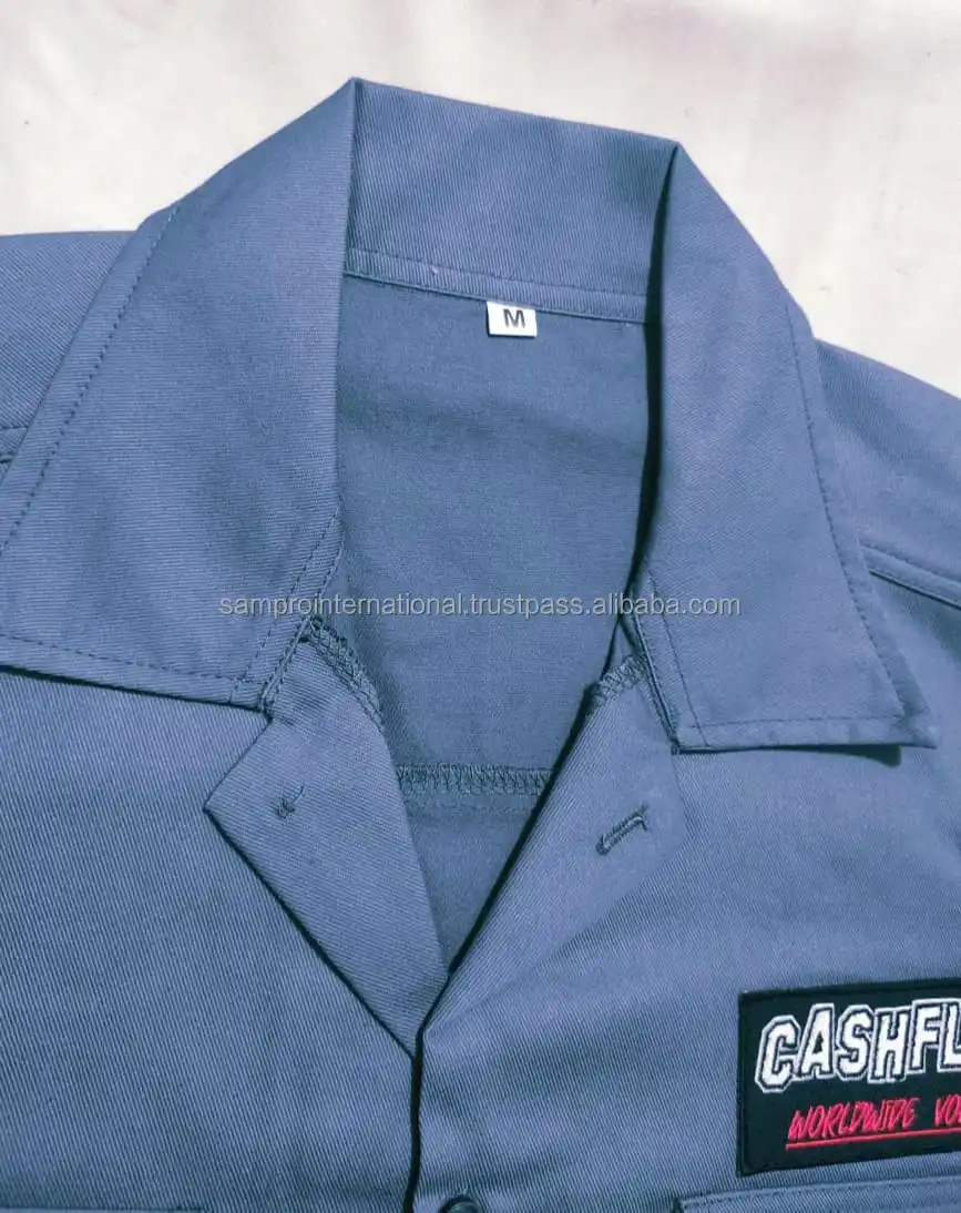 Wholesale new Arrival Custom cotton polyester workwear dickie suit for men Working Uniform 2 Piece pant work shirt outfits set