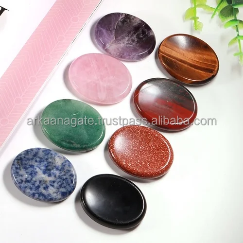 Wholesale Black Obsidian Thumble Stone Black Obsidian chakra crystals healing For Sale