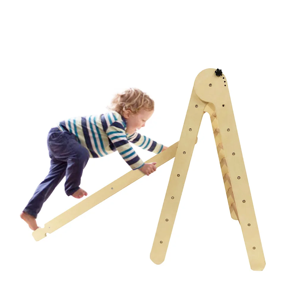 Xiha Triangle Wooden Foldable Climbing Frame Triangle Arch Toddler Gym Transformable Triangle Indoor Playground
