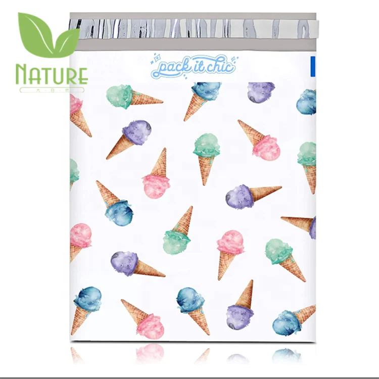 tearproof strong self adhesive sealed tape pink courier bags custom polyester mailers envelope plastic packaging mailing bag