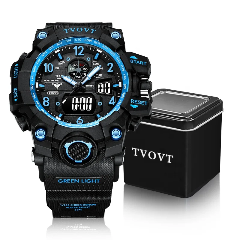 G Style Wholesale Water Proof Stopwatch Custom Logo Chronograph Digital Watches for Men Jam Tangan 8803