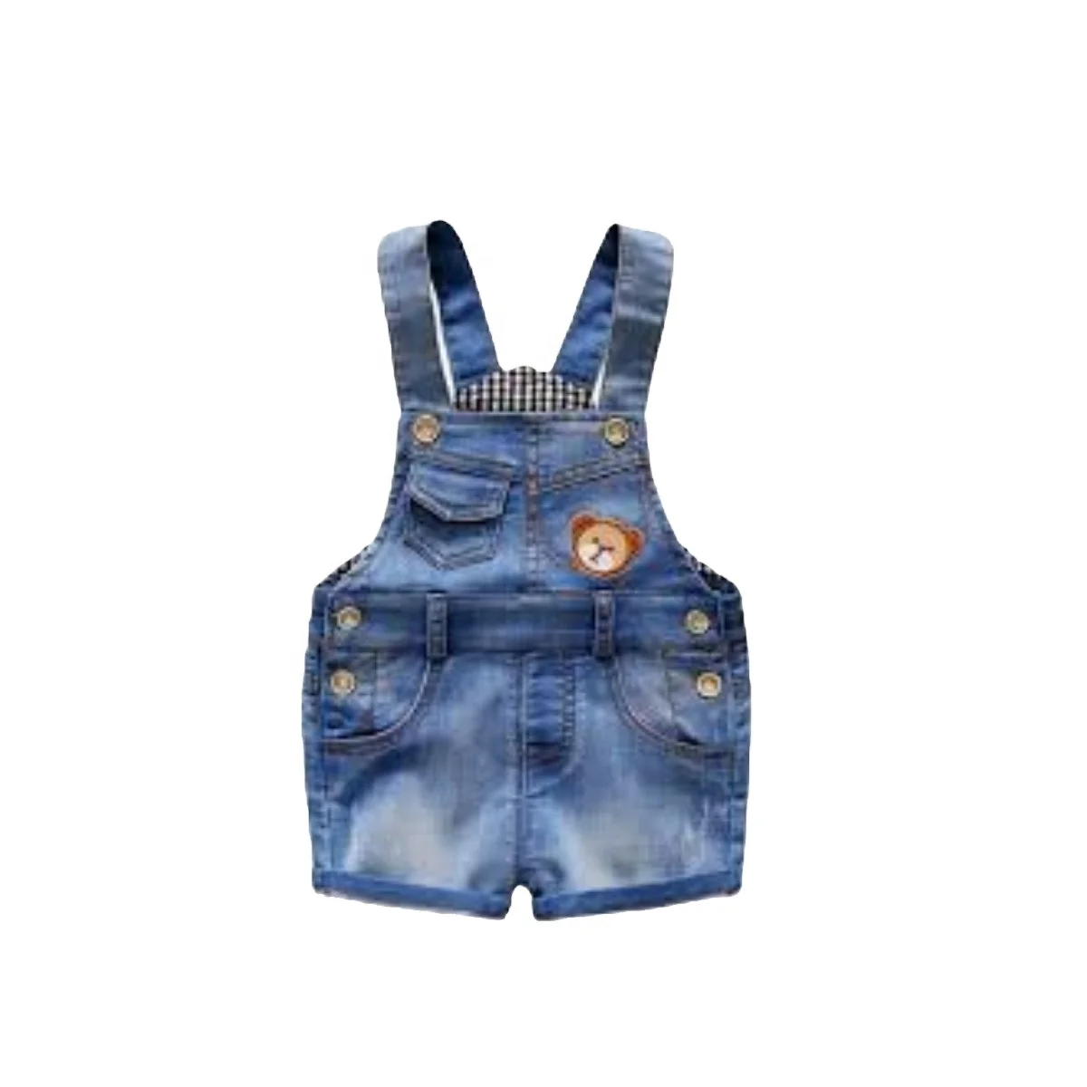 2020 New Design 100% Cotton Comfortable Denim Baby Shorts Girls Jumpsuits.
