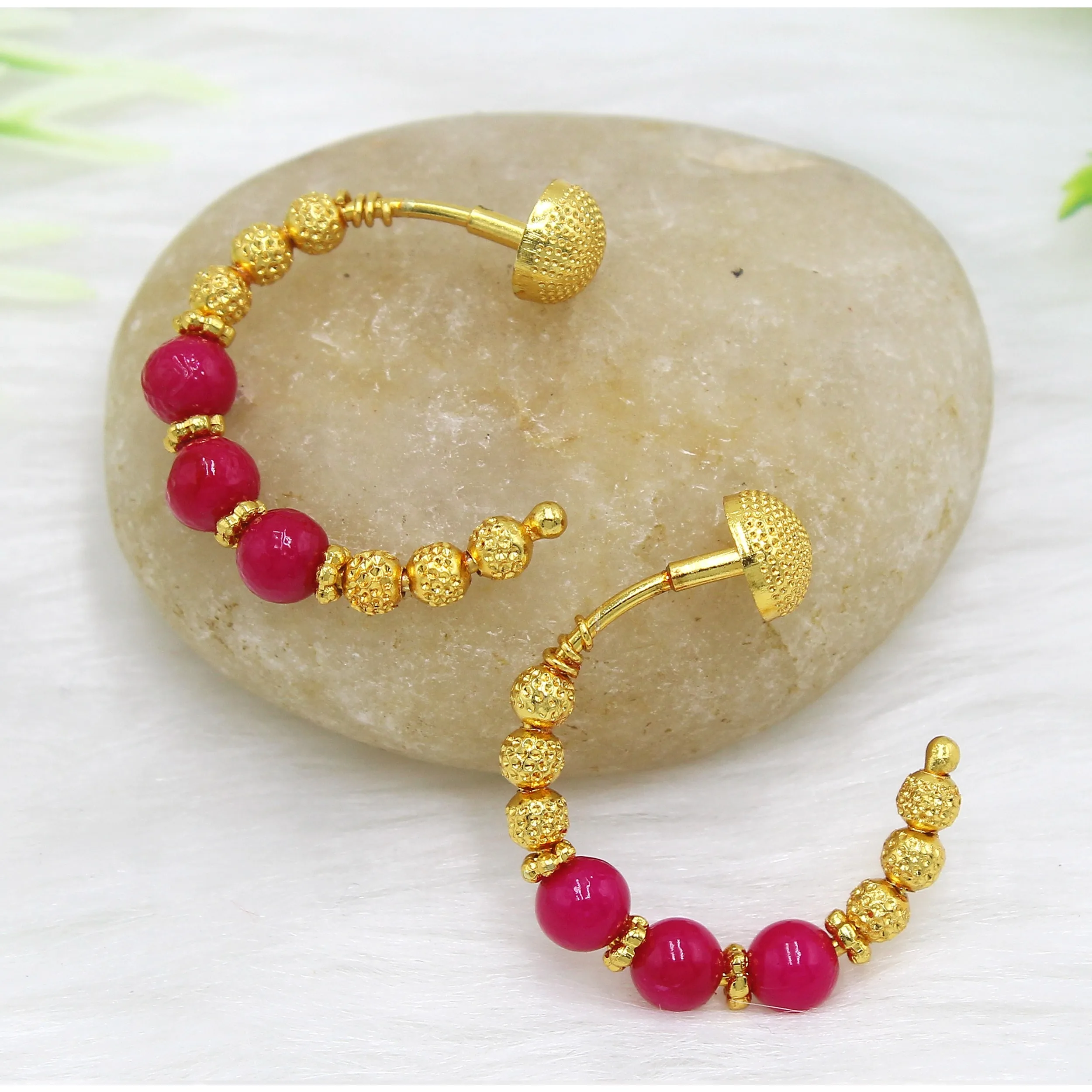 earrings tops designer colorful diamond work indian style premium quality studs bali hoop earrings for women Earchain earring