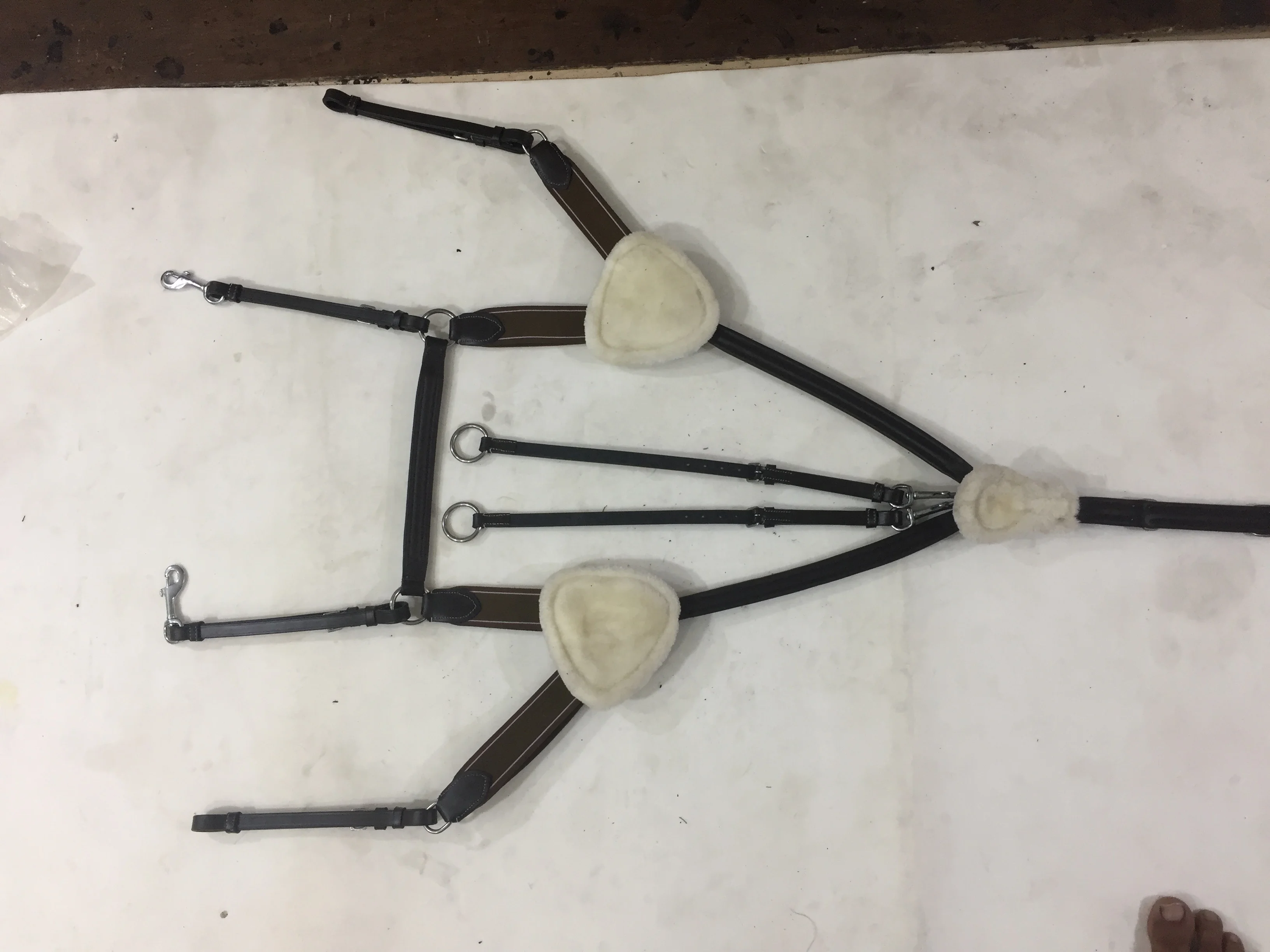 5 Point Horse Breastplate horse 5 Point Horse Color Brown and Black Size Mixed Full cob & P