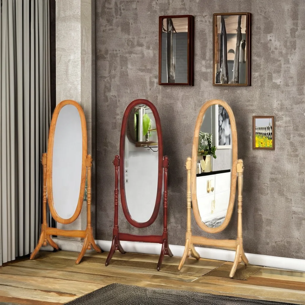 Современное овальное поворотное зеркало: гладкое и универсальное дополнение для улучшения вашего декора