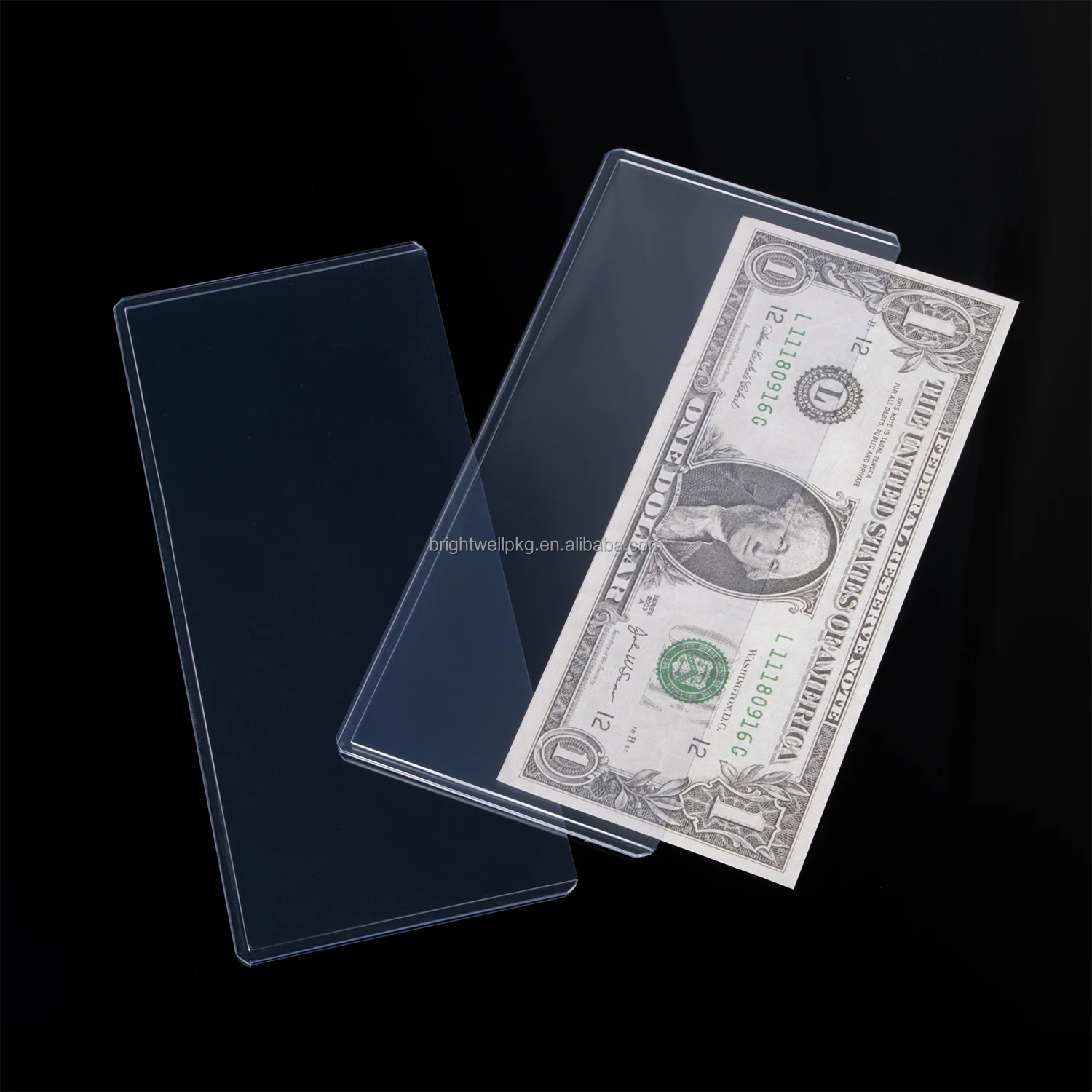 Currency Dollar Bill Holders Plastic Currency PVC Protectors for Regular Bills Money Banknotes Currency Toploader