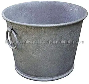 Shiny polished planter Modern planters for home and garden decor galvanized Cheap iron planters at low price