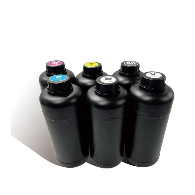 UV curable digital hard ink 500ml yellow  magenta  cyan  black  white varnish 100% made in Taiwan FBA (white)