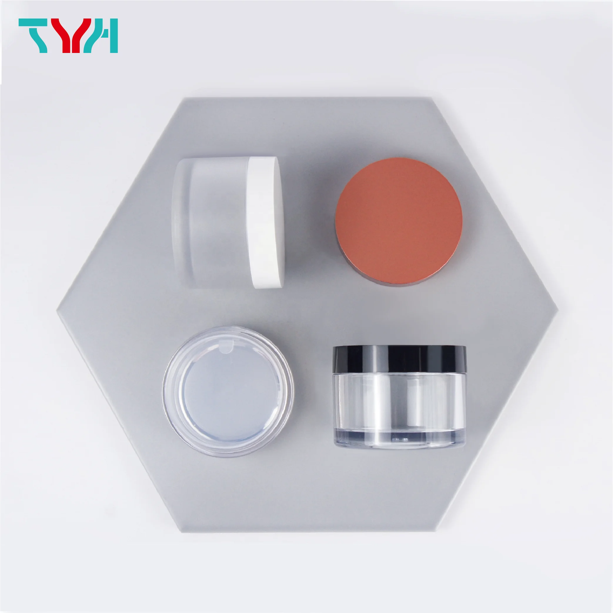 (Образец) 5 мл-500 мл прозрачная пластиковая круглая одностенная банка для крема с навинчивающейся крышкой из полиэтилена внутренней крышки (серия ZINS)