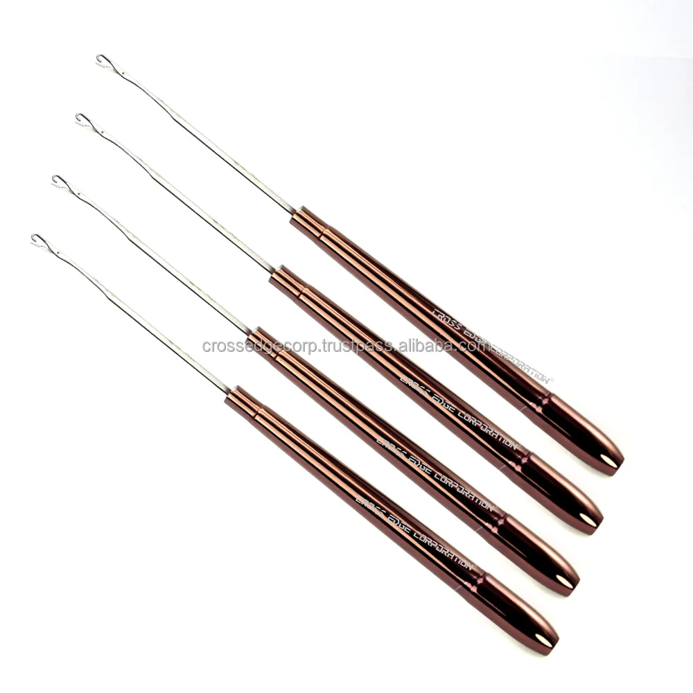 Wholesale Hair Extension Stainless Steel Smart Pulling Hook kit Feathers Crochet Extensions strong grip.