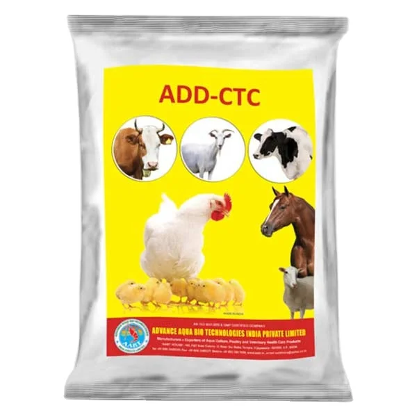 ADD-CTC effectively controls bacterial infections like pneumonia and enteritis in poultry and animals.