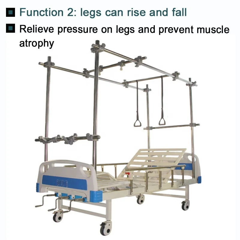 Factory Hot Push Lumbar Stainless steel  Orthopedic Traction Bed Hospital Patient Orthopedic Ward Traction Frame